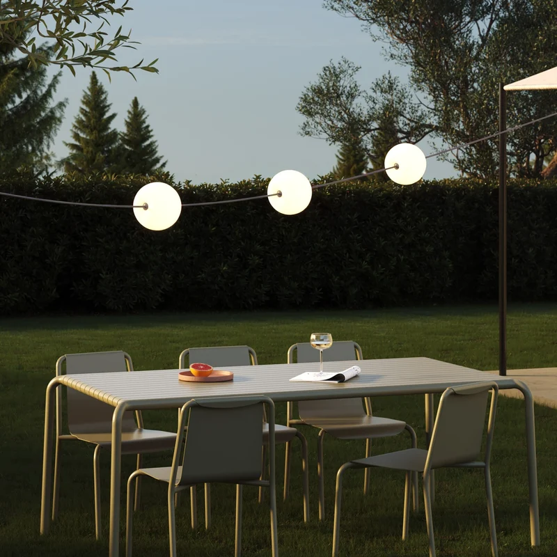 Guirlande lumineuse 3 points lumineux d’extérieur IP67 Gris - Marina3 Cherry