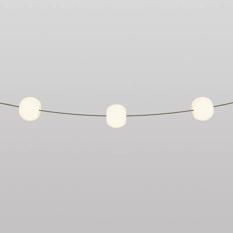 Guirlande lumineuse 3 points lumineux d’extérieur IP67 Vert Olive - Marina3 Cherry