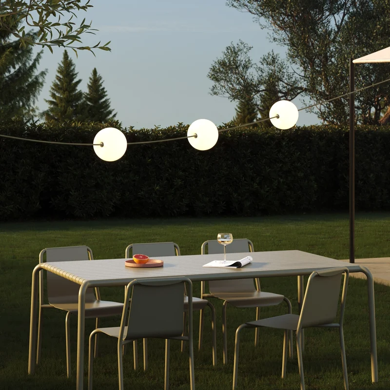 Guirlande lumineuse 3 points lumineux d’extérieur IP67 Vert Olive - Marina3 Cherry