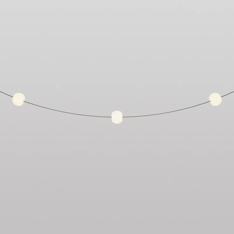 Guirlande lumineuse 3 points lumineux d’extérieur IP67 Vert Olive - Marina3 Cherry