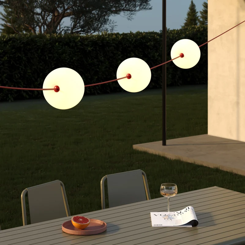 Guirlande lumineuse 3 points lumineux d’extérieur IP67 Rouge Étoile de Mer - Marina3 Cherry