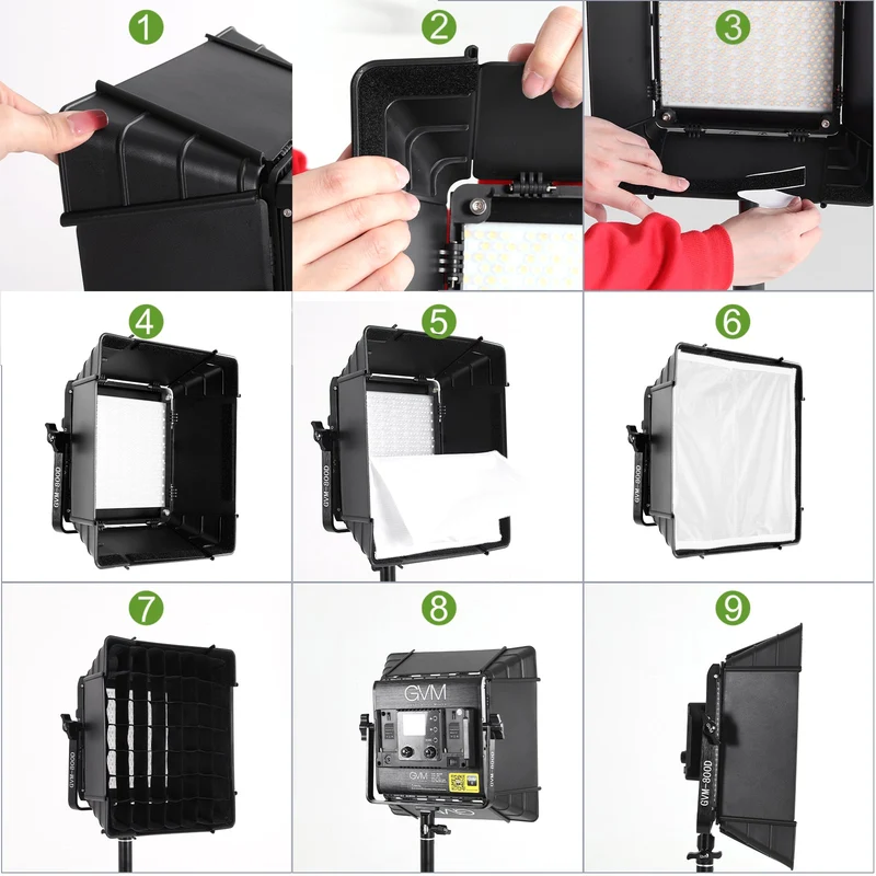 GVM Softbox for 480LS/560AS/800D/850D RGB Series LED Lights (11 x 11")