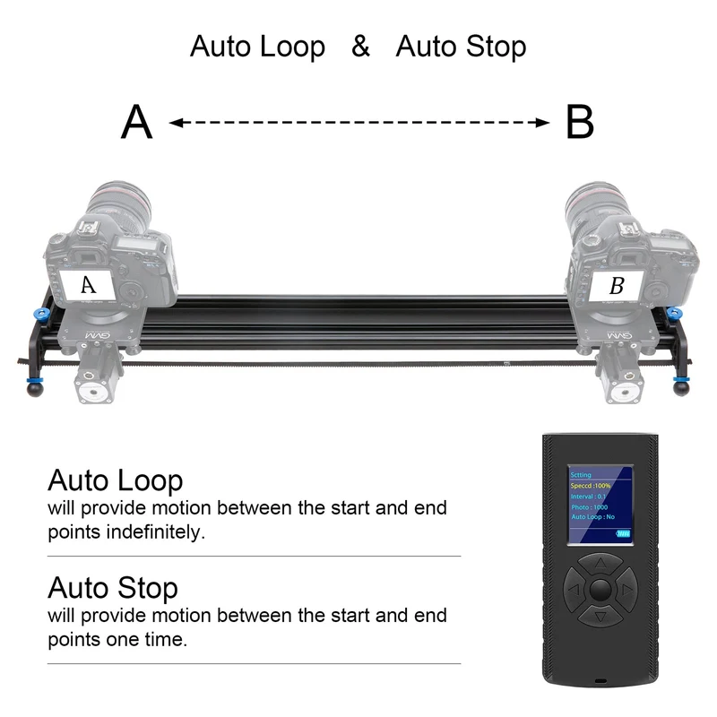 GVM J80D Aluminum Alloy Motorized Camera Slider (31")