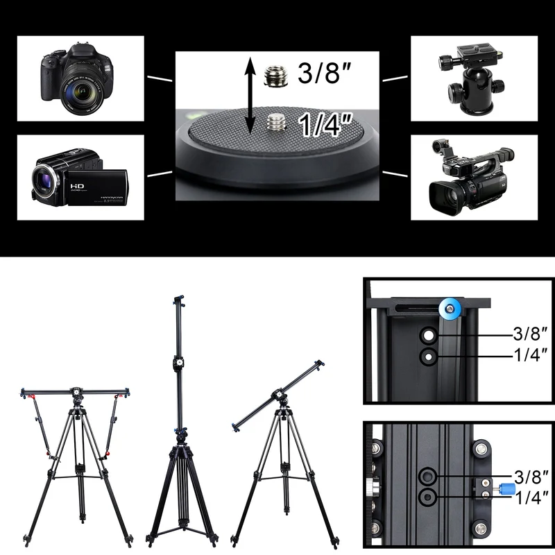 GVM J80D Aluminum Alloy Motorized Camera Slider (31")