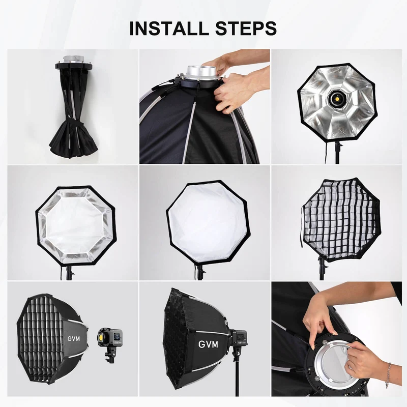 GVM Softbox For P80s G100w Series Led Lights
