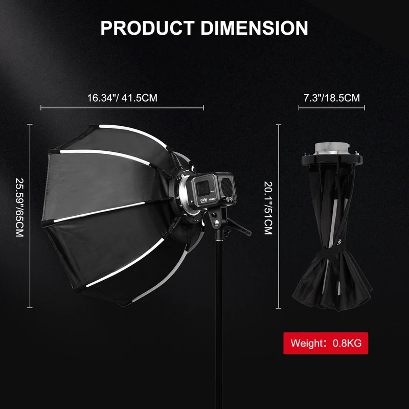 GVM Softbox For P80s G100w Series Led Lights