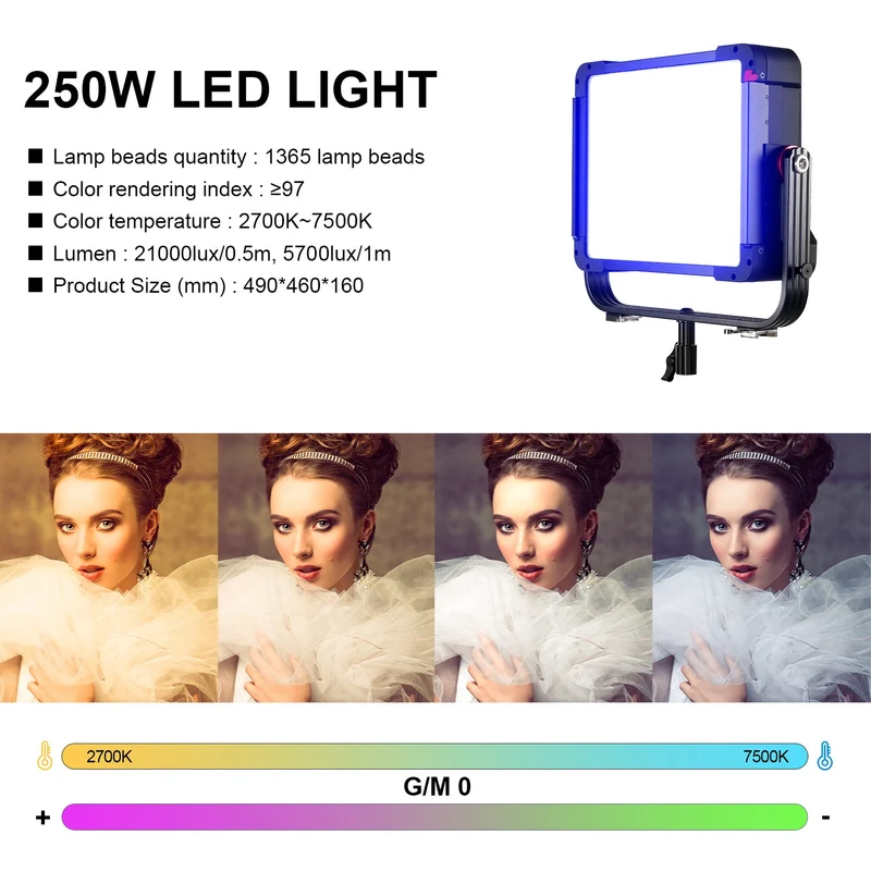 GVM YU200R Led Video Lights Panel Rgb And Bi-Color Studio Light