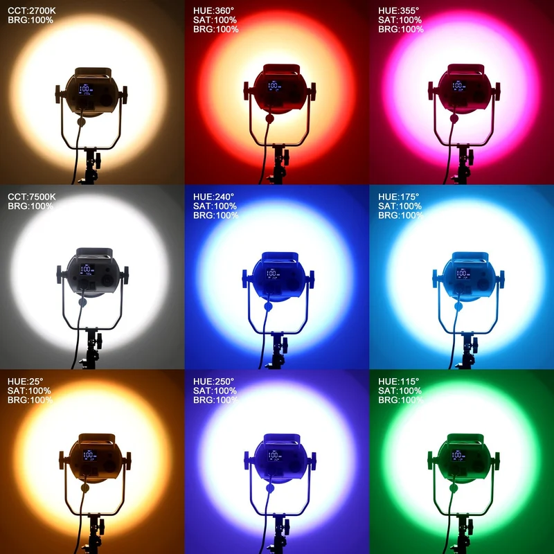 GVM SD200R RGB Bi-Color LED Video Lights Kit with Softbox