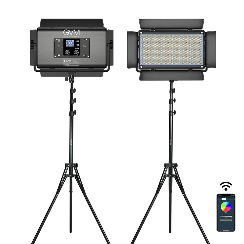 GVM-1300D 65W Powerful Bi-color and RGB Video Panel Light