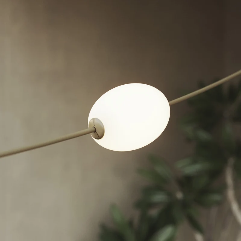 Guirlande lumineuse 12 points lumineux d'extérieur IP67 Vert olive - Marina12