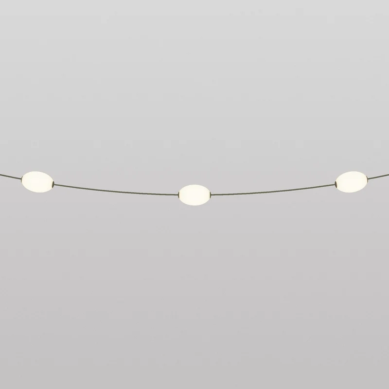 Guirlande lumineuse 3 points lumineux d’extérieur IP67 Vert olive - Marina3