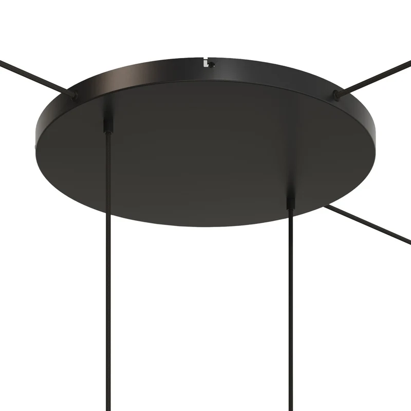 Pavillon rond en aluminium Ø 50 cm avec équerre et Câble de mise à la terre, avec 2 trous frontaux - Noir