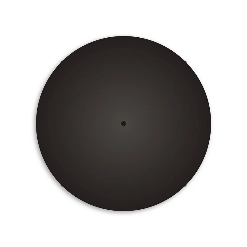 Pavillon rond en aluminium Ø 50 cm avec équerre et Câble de mise à la terre, avec 1 trou frontal - Noir