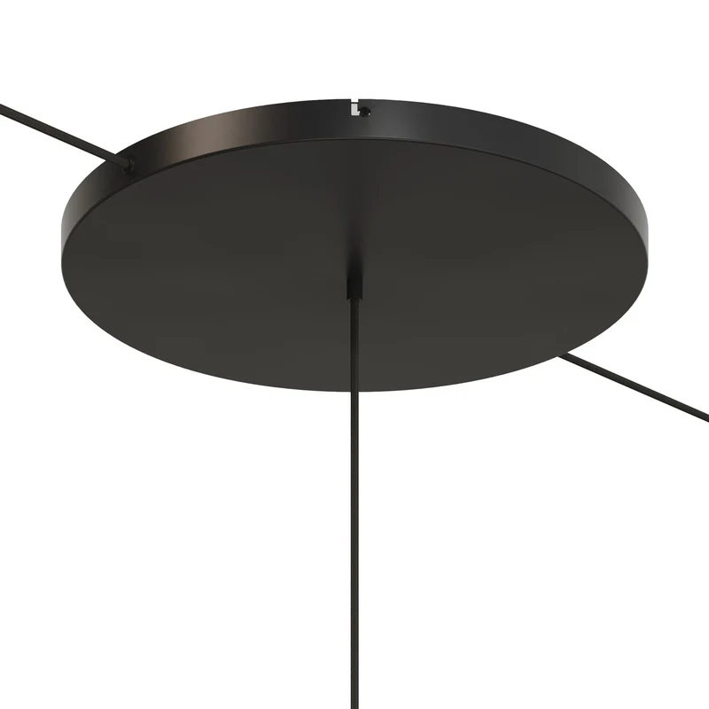 Pavillon rond en aluminium Ø 50 cm avec équerre et Câble de mise à la terre, avec 1 trou frontal - Noir