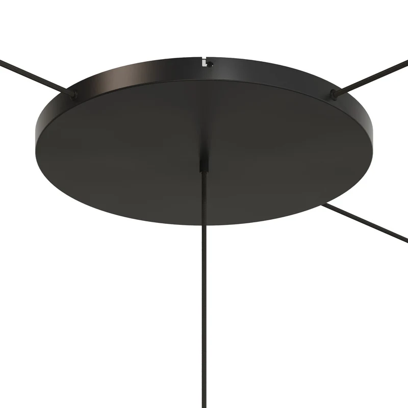 Pavillon rond en aluminium Ø 50 cm avec équerre et Câble de mise à la terre, avec 1 trou frontal - Noir