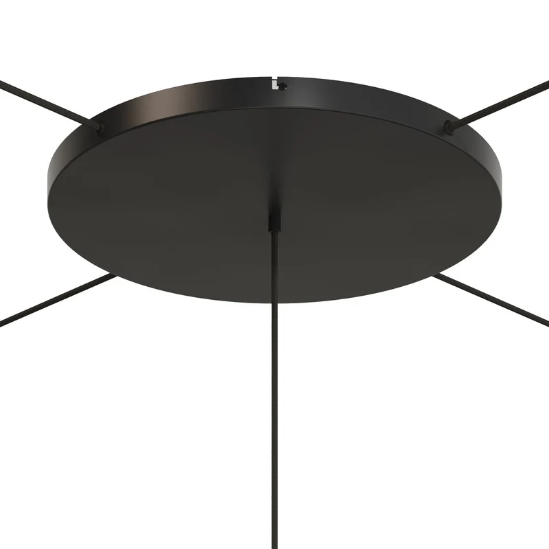 Pavillon rond en aluminium Ø 50 cm avec équerre et Câble de mise à la terre, avec 1 trou frontal - Noir