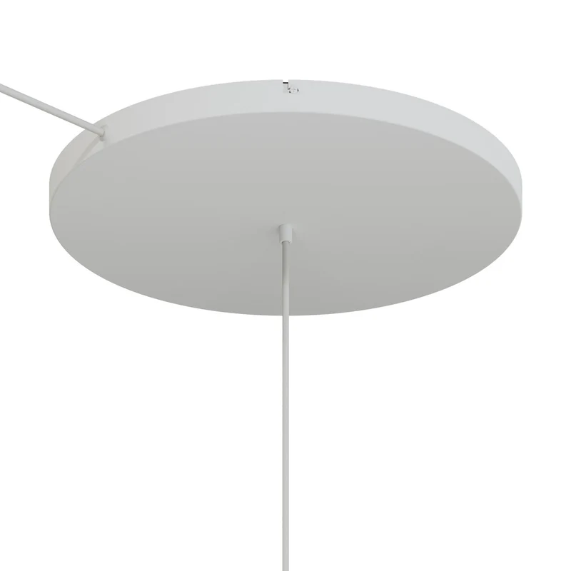 Pavillon rond en aluminium Ø 50 cm avec étrier et câble de mise à la terre, avec 1 trou frontal - Blanc Mat
