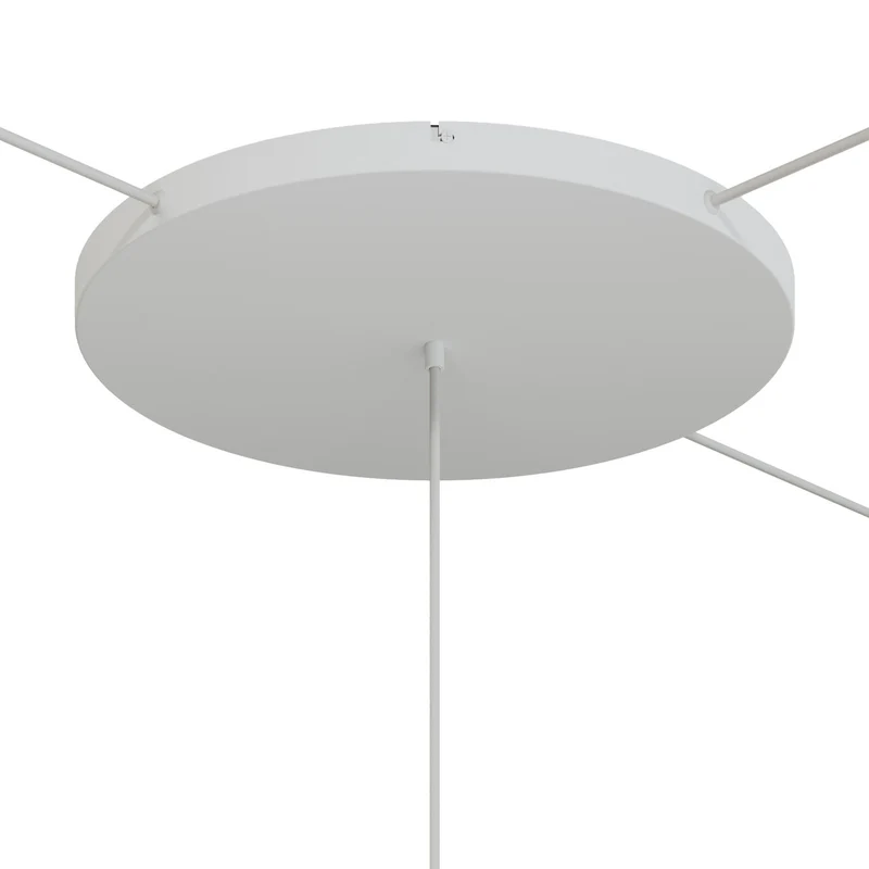 Pavillon rond en aluminium Ø 50 cm avec étrier et câble de mise à la terre, avec 1 trou frontal - Blanc Mat