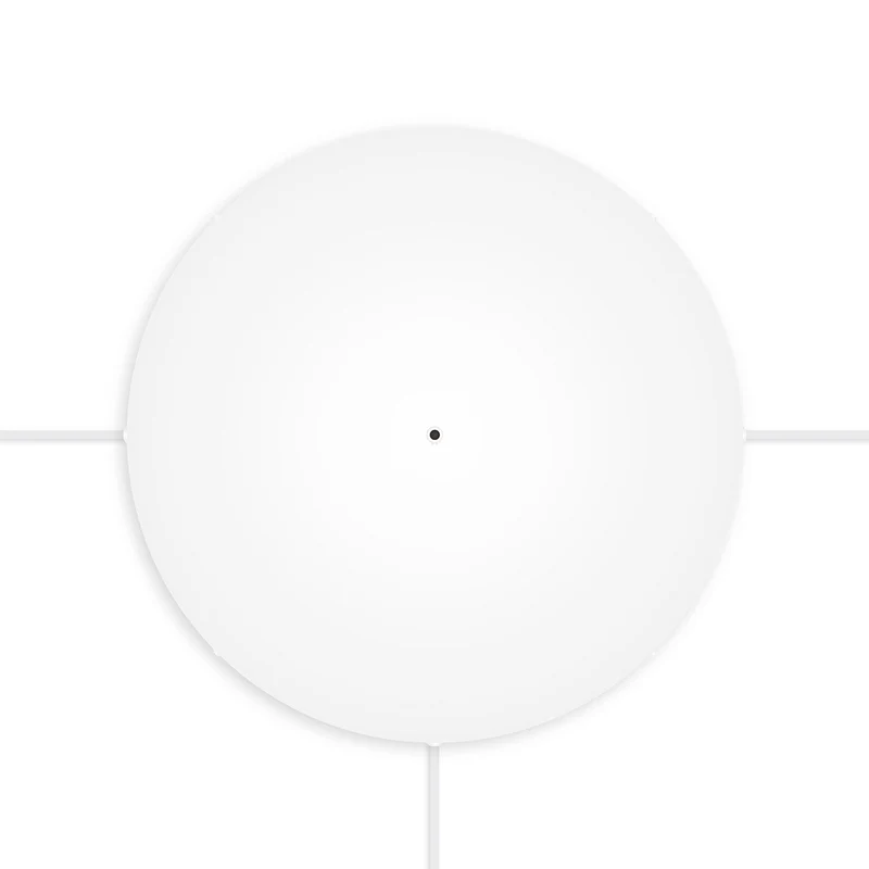 Pavillon rond en aluminium Ø 50 cm avec étrier et câble de mise à la terre, avec 1 trou frontal - Blanc Mat