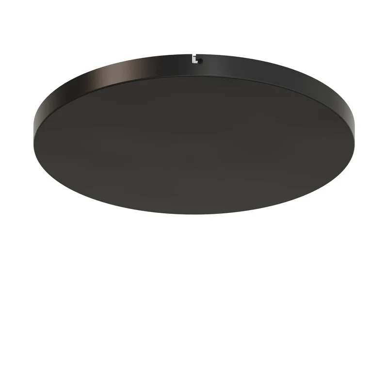 Pavillon rond en aluminium Ø 50 cm avec étrier et câble de mise à la terre, sans trous - Noir