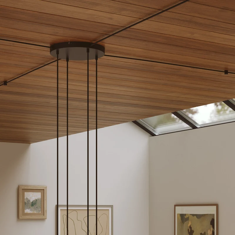 Pavillon rond en aluminium Ø 30 cm avec équerre et Câble de mise à la terre, avec 4 trous frontaux - Noir