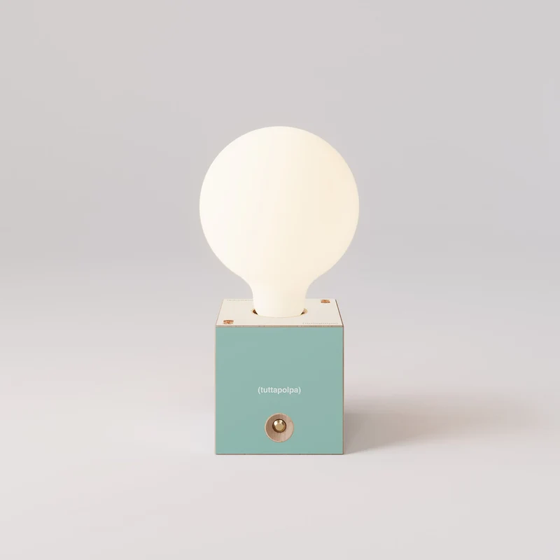 Lampe à batterie Cabless03 « Pensati all’Elba » avec ampoule globe effet porcelaine - Tuttapolpa