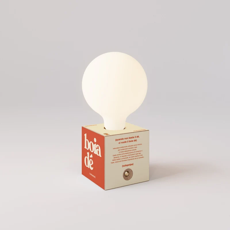 Lampe à batterie Cabless03 « Boia de » avec ampoule globe effet porcelaine - Tuttapolpa