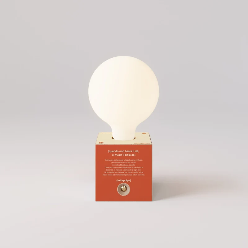 Lampe à batterie Cabless03 « Boia de » avec ampoule globe effet porcelaine - Tuttapolpa