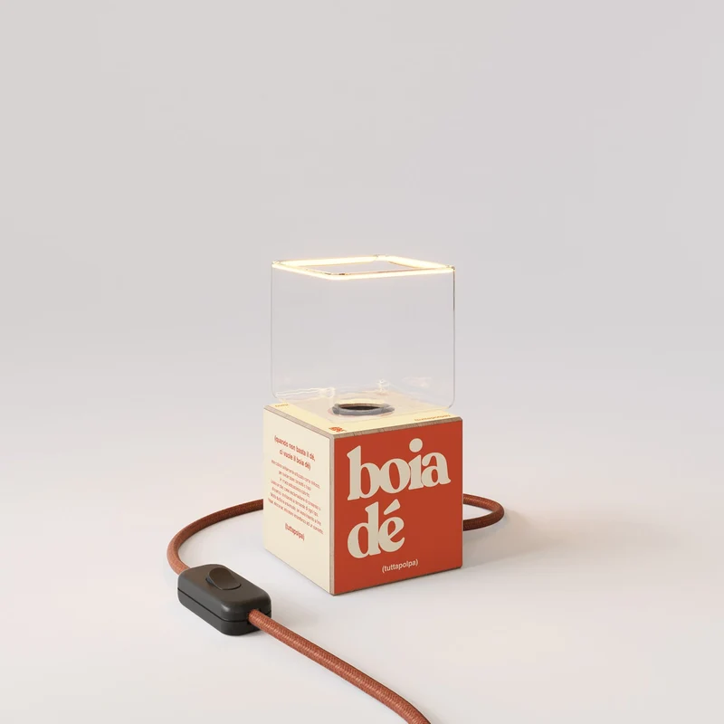 Lampe de table Cubetto "Boia de" avec Ampoule Ghost - Tuttapolpa
