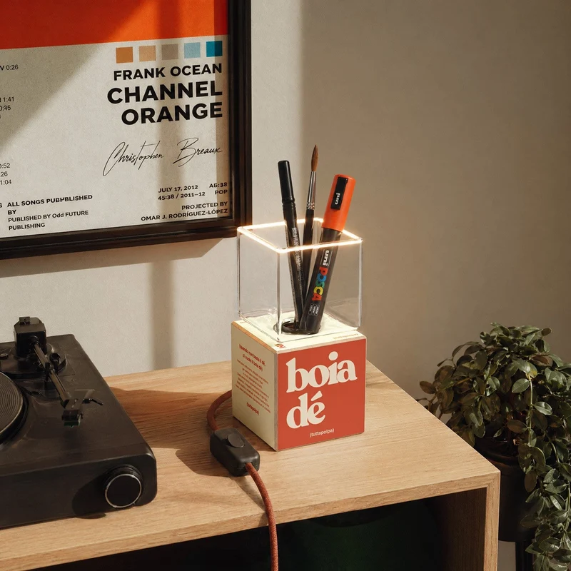 Lampe de table Cubetto "Boia de" avec Ampoule Ghost - Tuttapolpa