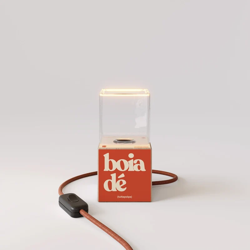 Lampe de table Cubetto "Boia de" avec Ampoule Ghost - Tuttapolpa