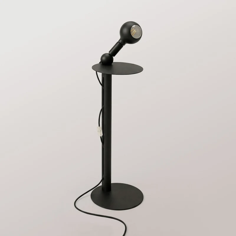 Rocco - Lampe sur pied avec ampoule Camo - Noir
