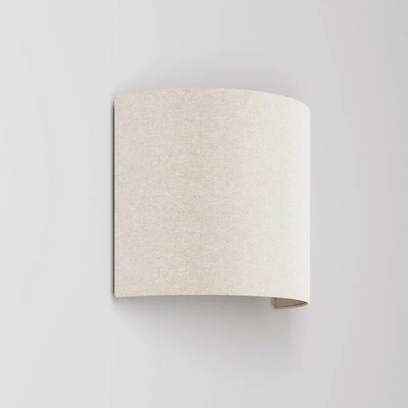 Applique Ventola avec abat-jour en tissu - Fabriqué en Italie - Laine Sable