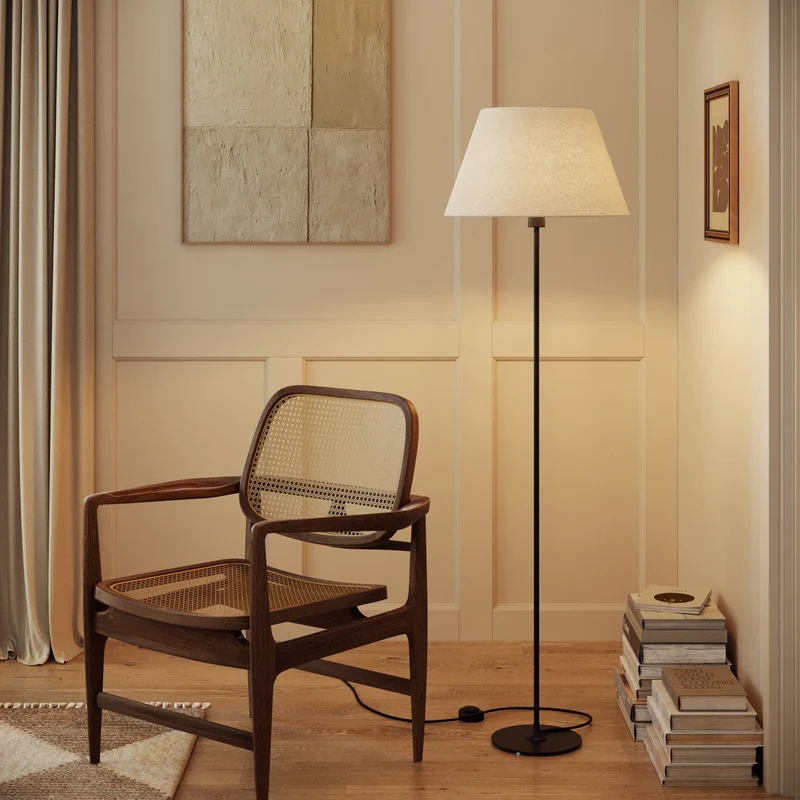 Abat-jour Impero L pour lampe de table ou applique avec douille E27 - Fabriqué en Italie - Laine Sable