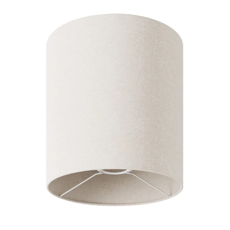 Abat-jour Cylindre M en tissu avec douille E27 - Fabriqué en Italie - Laine Sable
