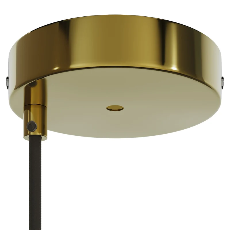 Kit pavillon cylindrique en métal Ø 120 mm à 2 trous centraux et décentrés - Laiton
