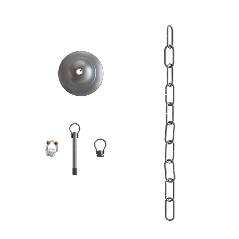 Kit complet suspension vintage : Pavillon en fer et Chaîne Gênoise - 50 cm