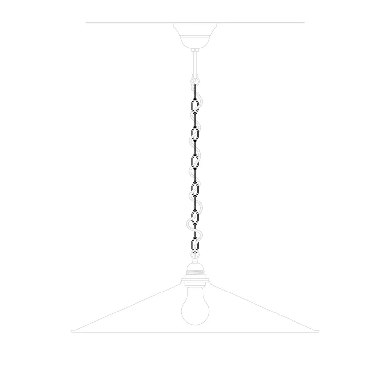 Chaîne Cathédrale en fer pour lustres et suspensions - Longueur 50 cm