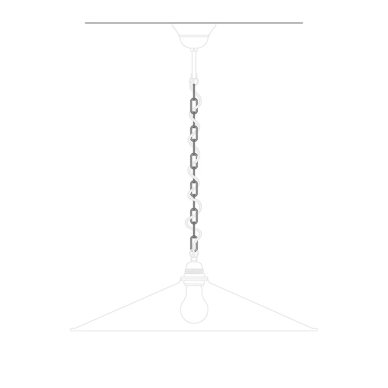 Chaîne génoise en fer pour lustres et suspensions - Longueur 50 cm