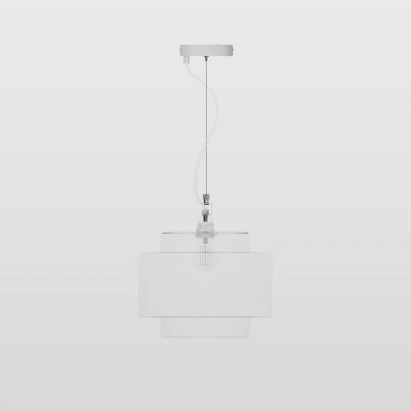 Kit Pavillon Ø 120 mm avec suspension en acier et équilibreur millimétrique - Blanc Mat