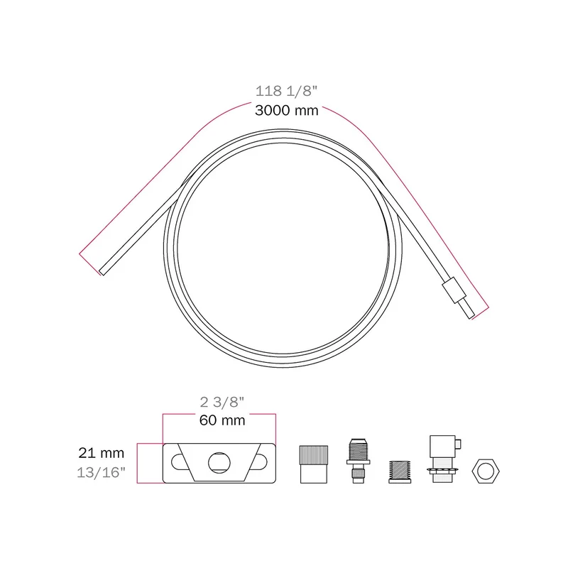 Kit de suspension professionnel avec tendeur pour Pavillon, Câble en acier 3 m et équilibreur millimétrique