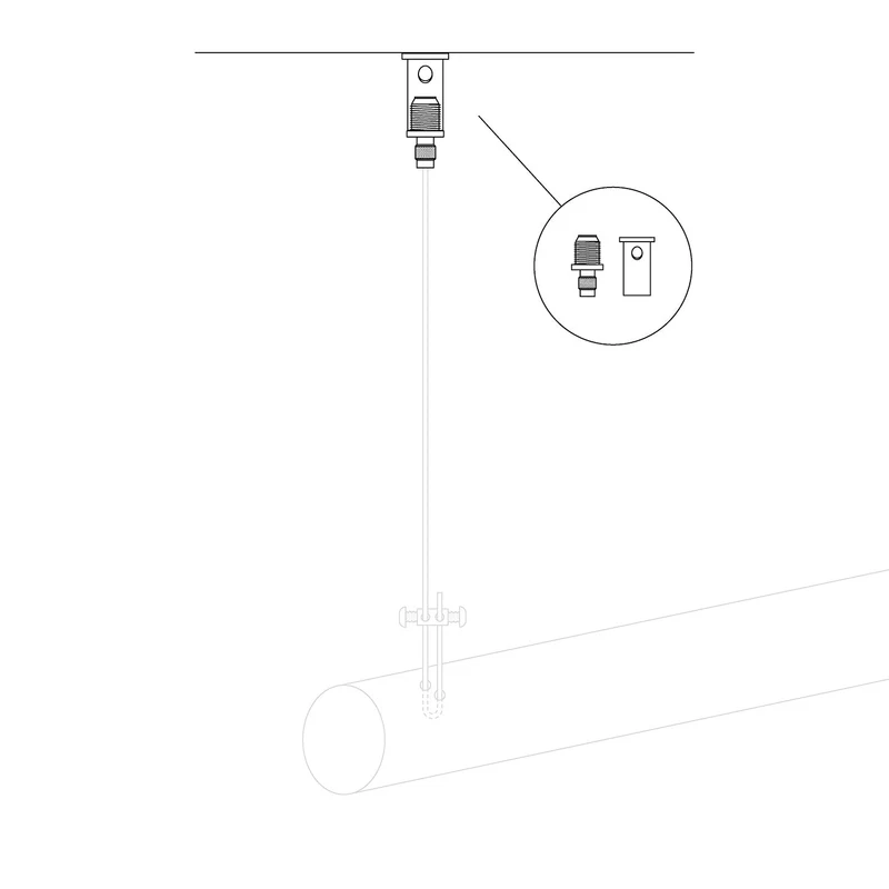 Tendeur de plafond professionnel pour Câble en acier - Raccord M10x1 pour suspensions lourdes ou décentrées