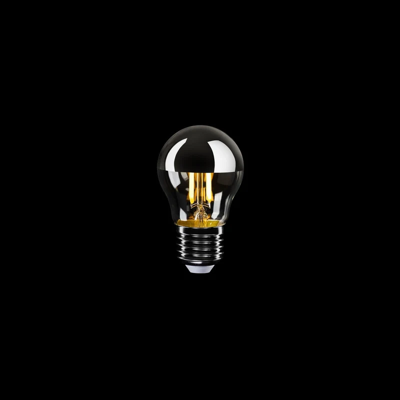 Ampoule LED Demi-sphère Argent Mini Globe G45 4,8W 380 lm E27 2700K dimmable - A03