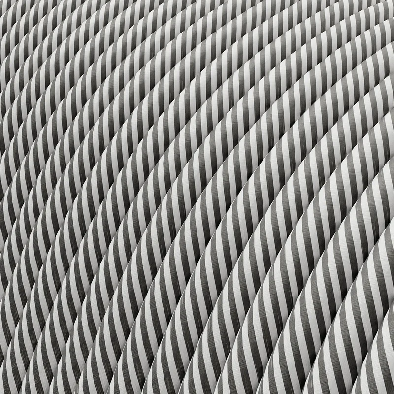 Câble électrique Extra Low Voltage revêtu de tissu Blanc Ardoise Vertigo ERM37
