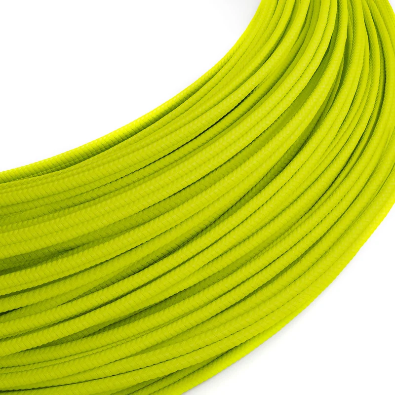 Câble électrique Extra Low Voltage revêtu de tissu Jaune Fluo RF10