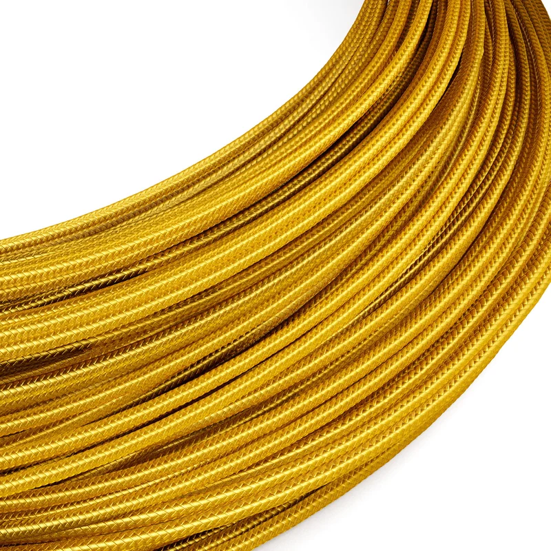 Câble électrique Extra Low Voltage revêtu de tissu effet soie Or RM05