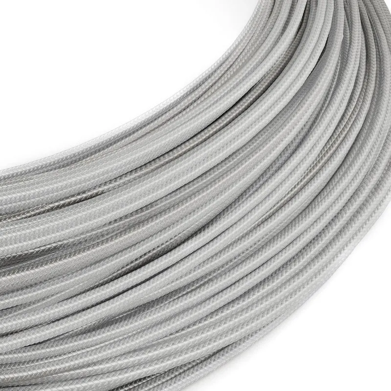 Câble électrique Extra Low Voltage revêtu de tissu effet soie Argent RM02