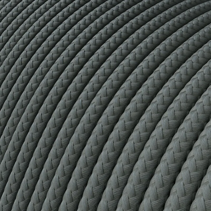 Câble électrique Extra Low Voltage revêtu de tissu effet soie Gris RM03