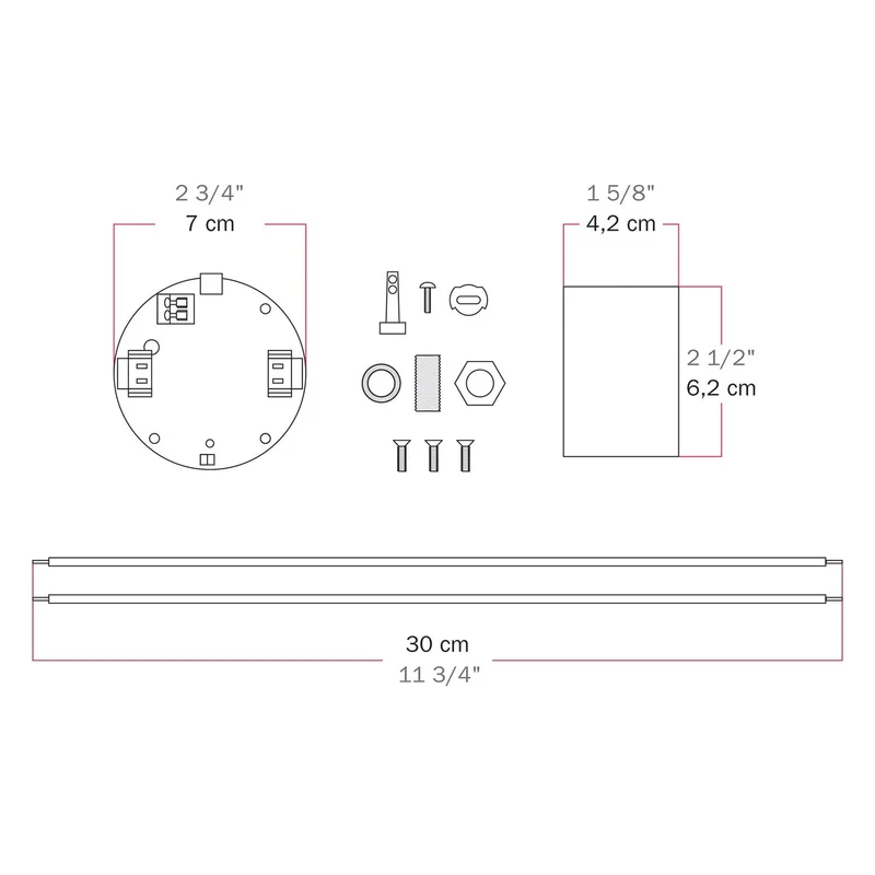 Kit électronique pour lampes à batterie 5V USB-C avec douille E27 - Bronze satiné