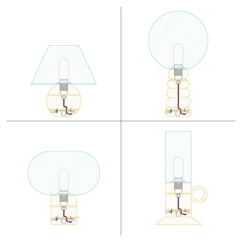 Kit électronique pour lampes à batterie 5V USB-C avec douille E14 filetée - Noir